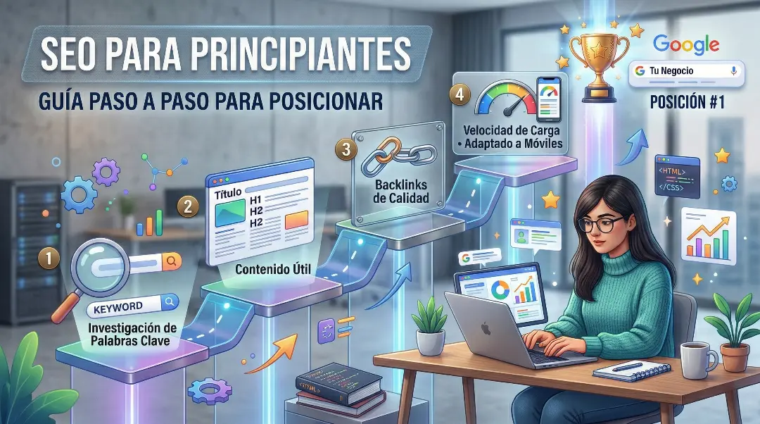 Resultados de búsqueda de Google mostrando posiciones SEO orgánicas